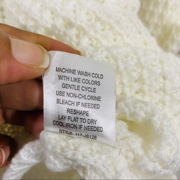 OHMG women’s cowl neck lace design sweater top XL - Picture 7 of 8